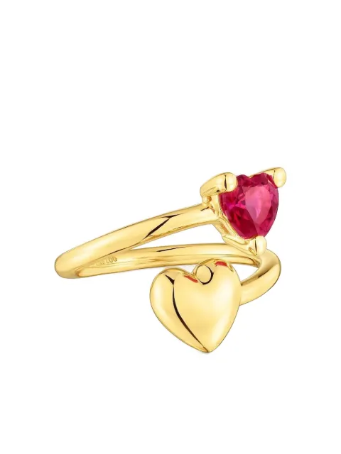 TOUS anillo de rubí con forma de corazón