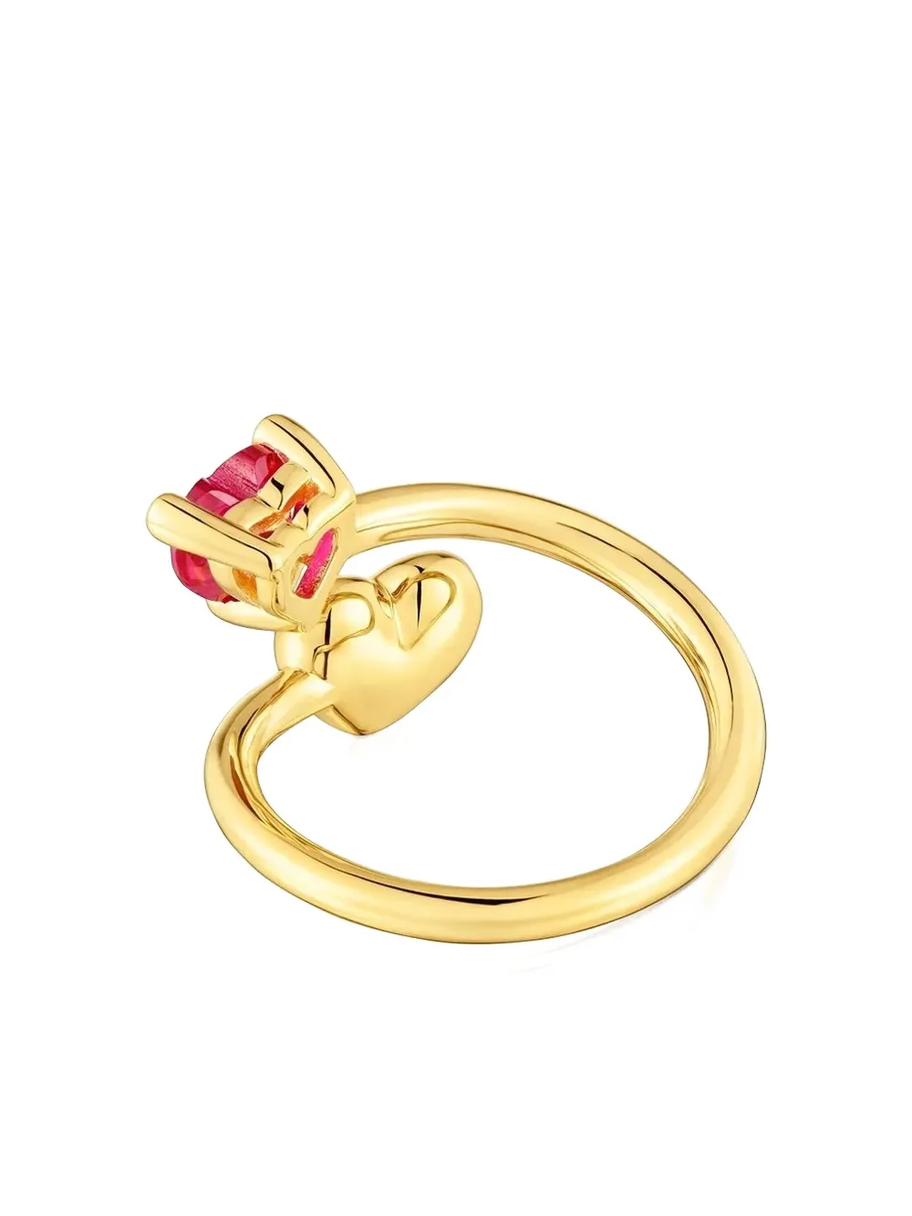 TOUS Hartvormige ring met robijn - Goud