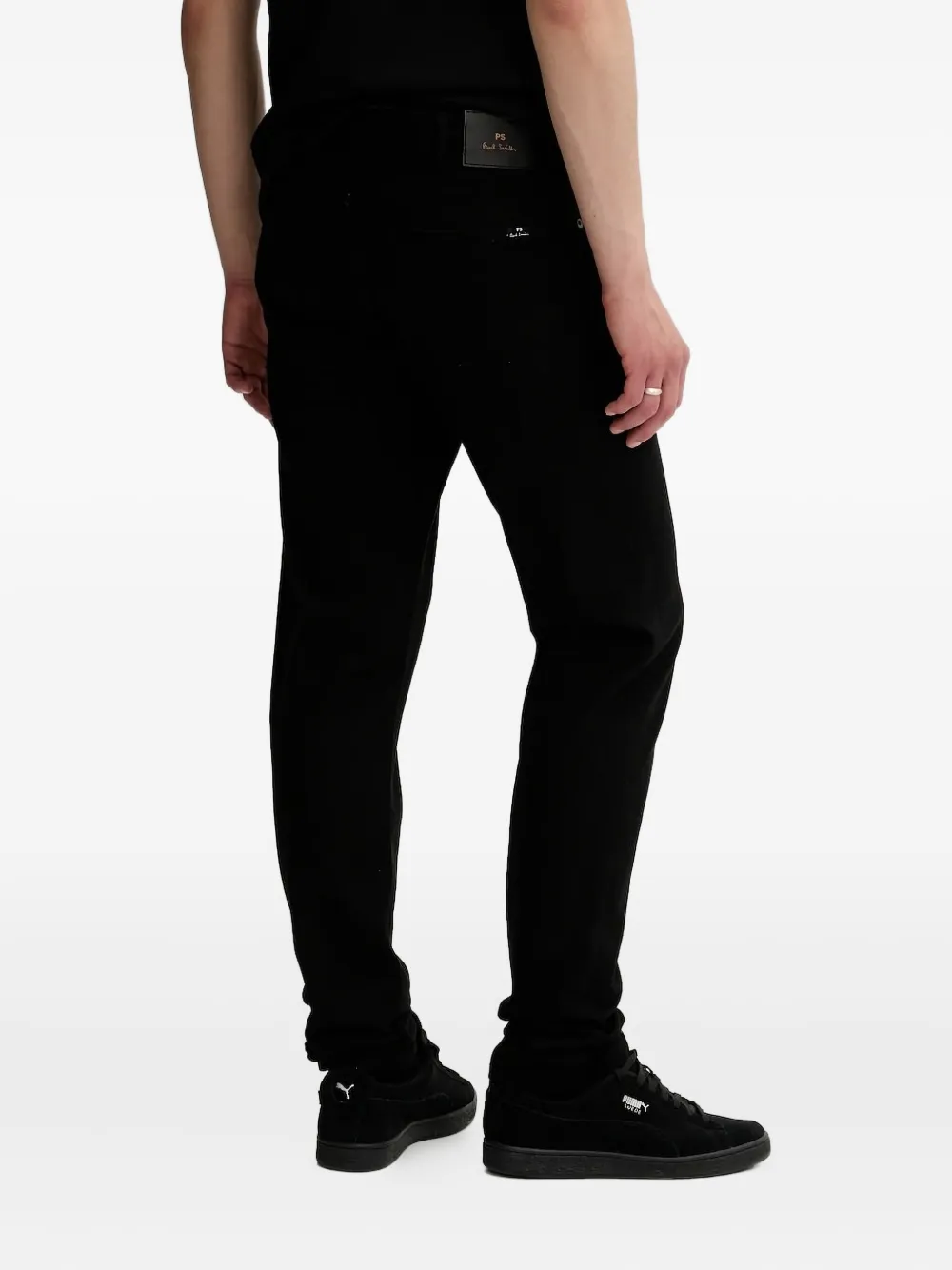 PS Paul Smith logo-patch organic-cotton jeans Zwart