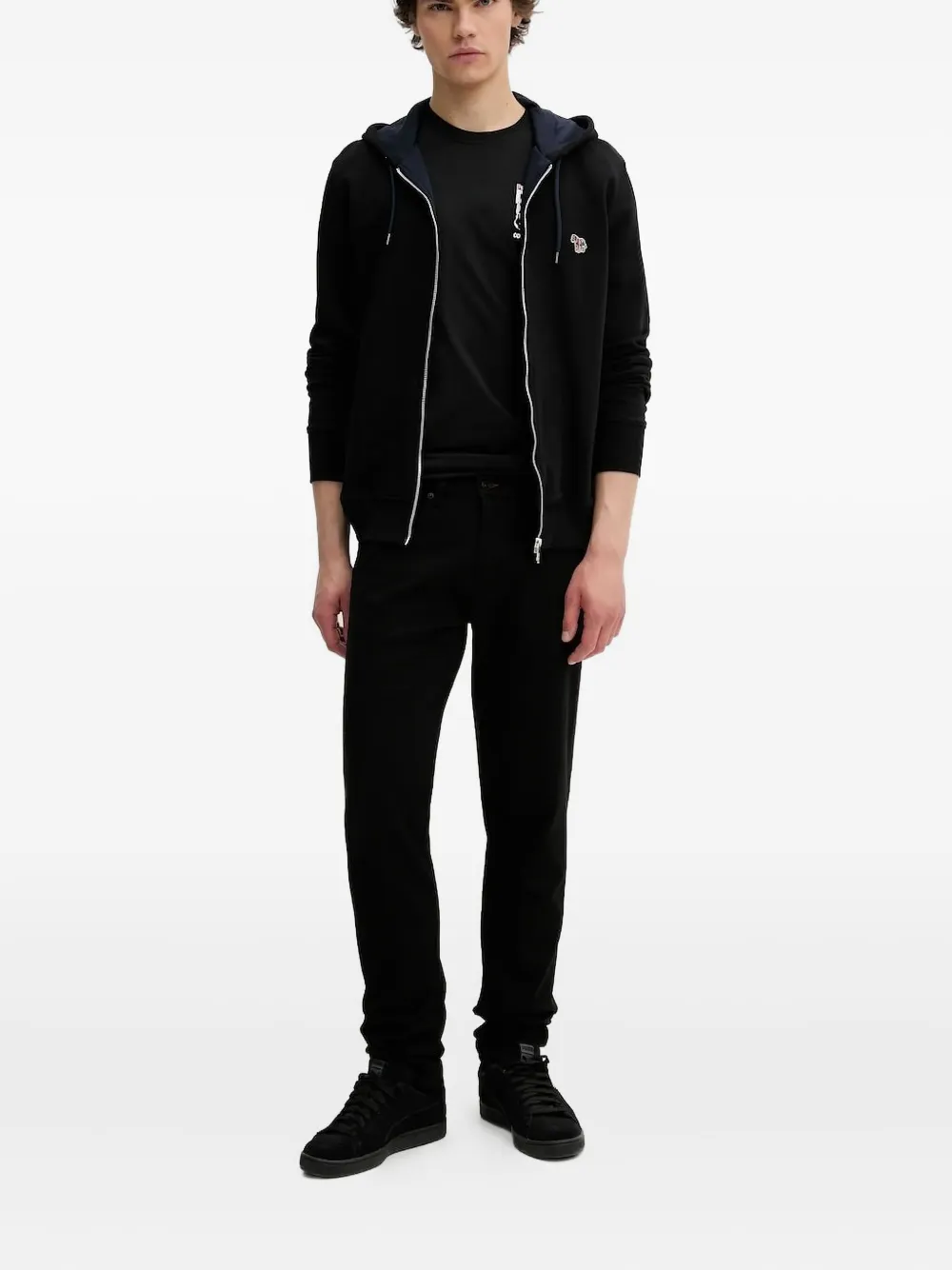 PS Paul Smith logo-patch organic-cotton jeans Zwart