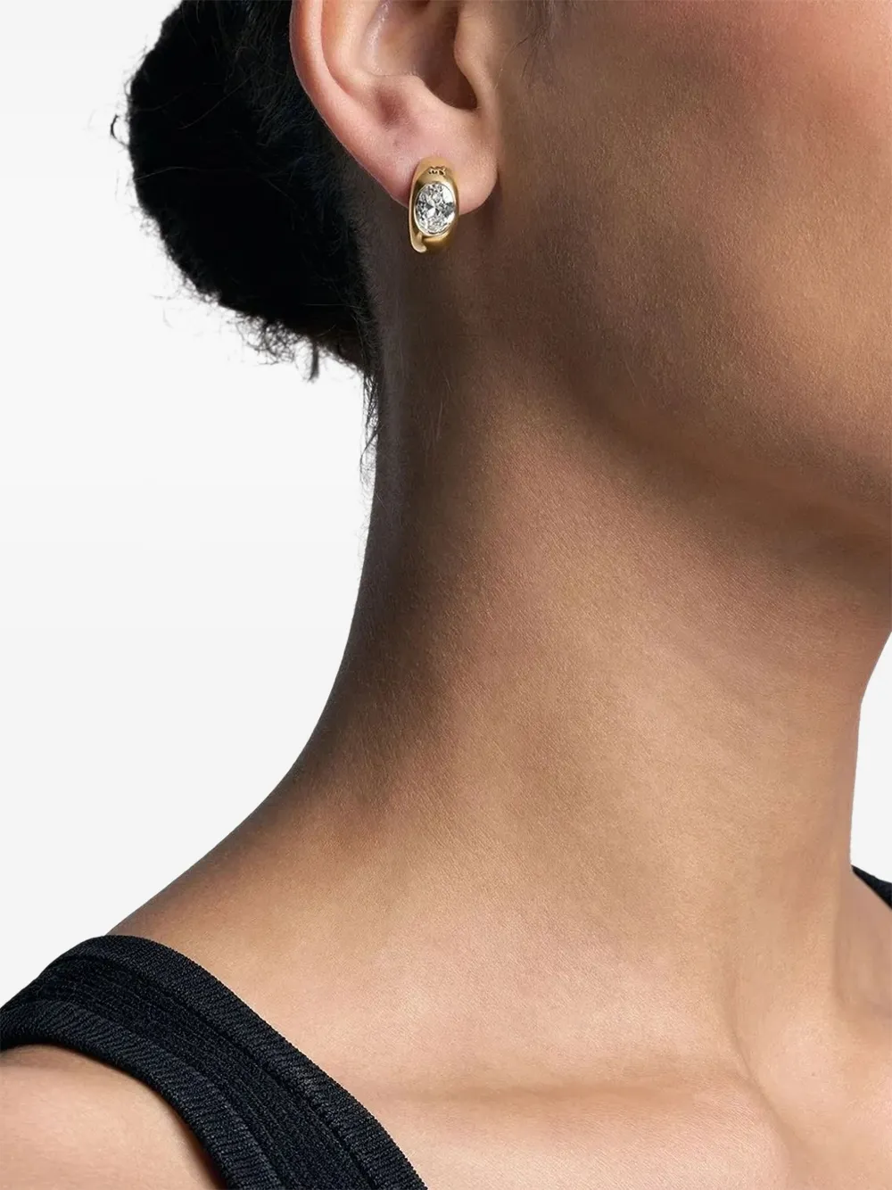 Michael Kors Oorringen verfraaid met zirkonia en huggie - Goud