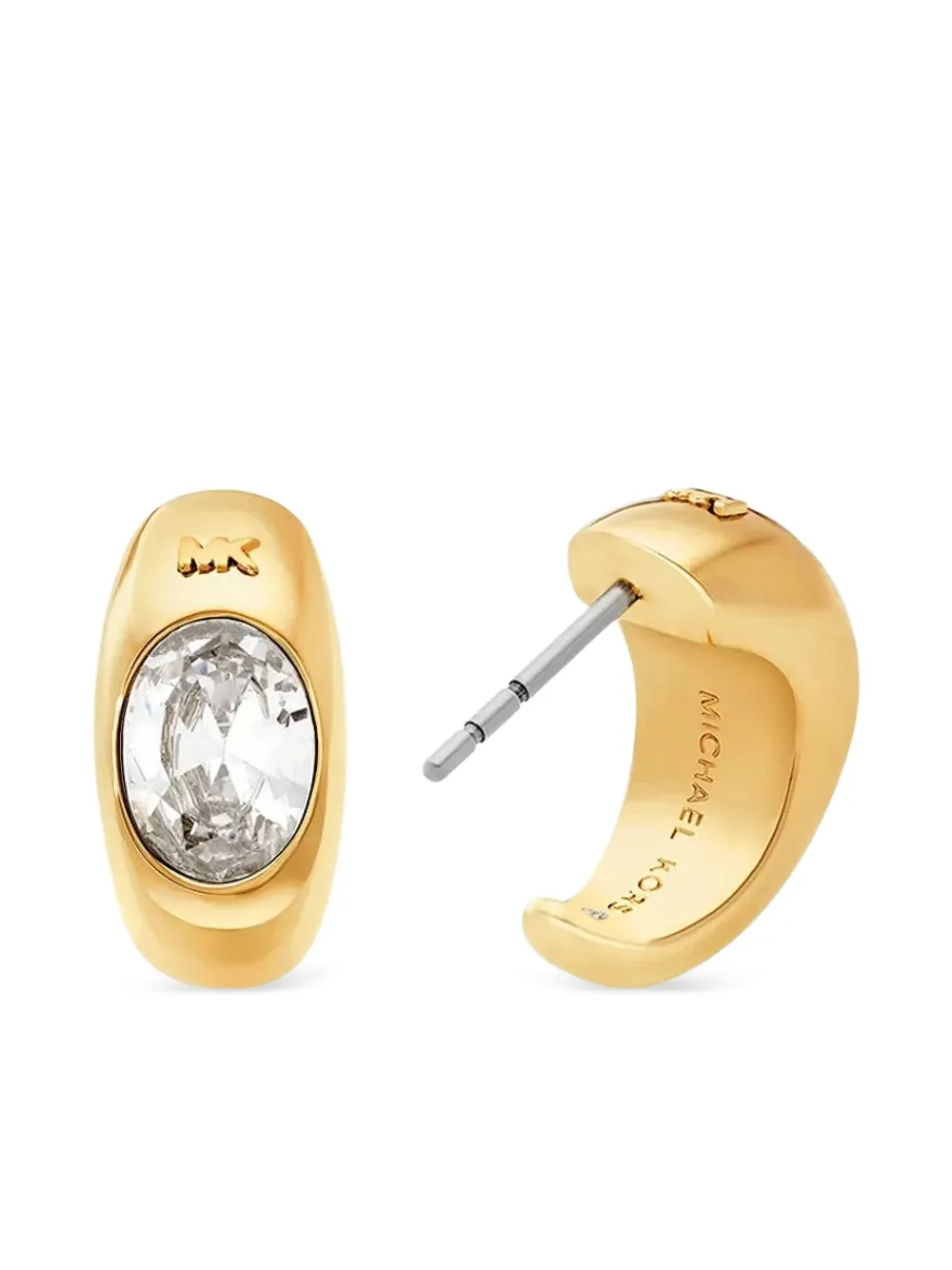Michael Kors zirconia-embellished huggie-hoop earrings | Gold | Image 1