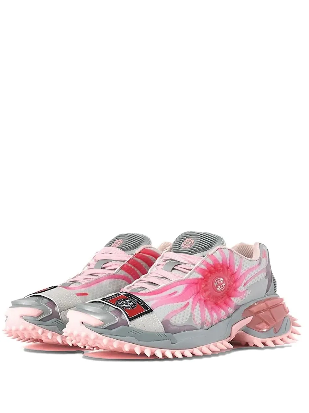 Rombaut Mortal Floral-print Lace-up Sneakers In Gray