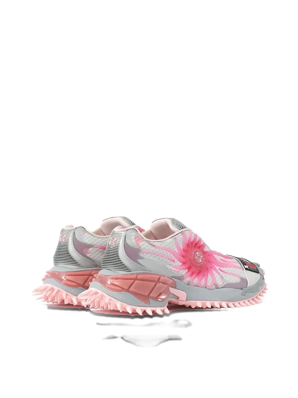Rombaut Mortal Floral-print Lace-up Sneakers In Gray