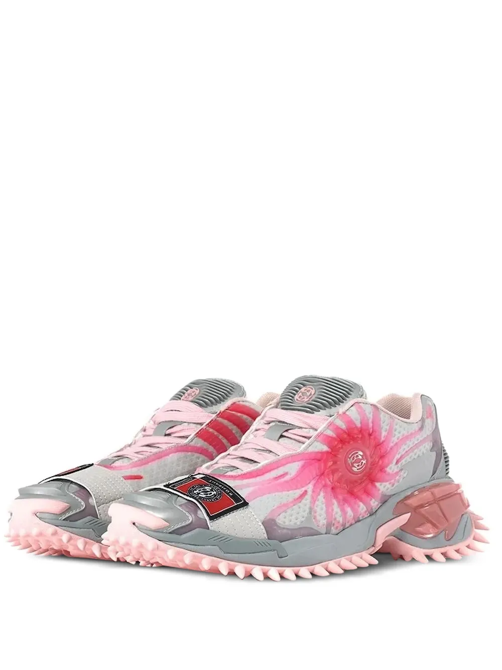 Rombaut Mortal floral-print lace-up sneakers Grey