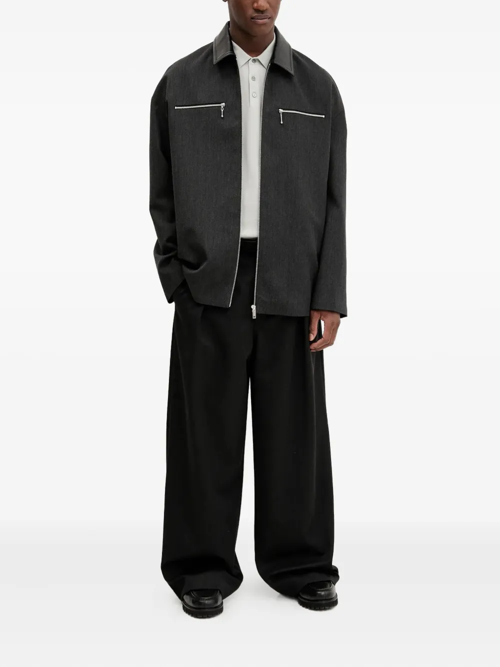 PS Paul Smith zebra-appliqué polo shirt - Grijs
