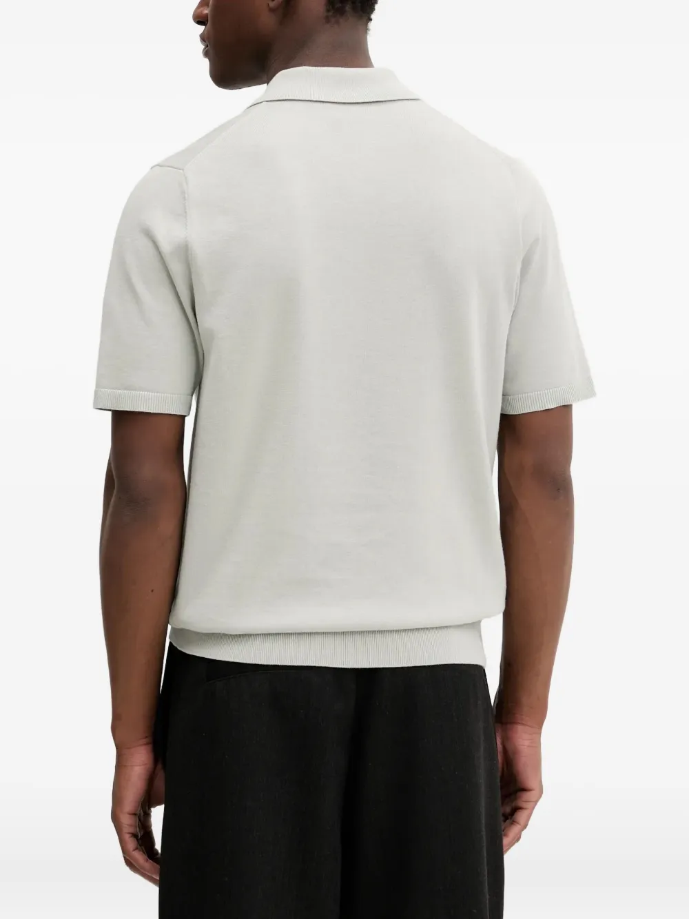Ps By Paul Smith Zebra-appliqué Polo Shirt In Gray