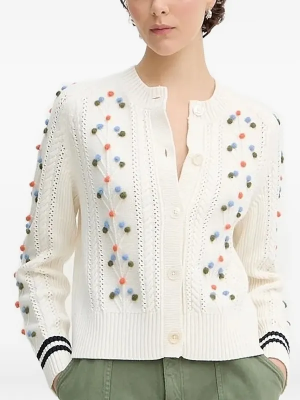 PS Paul Smith pom-pom Knit Cardigan Neutrals FARFETCH