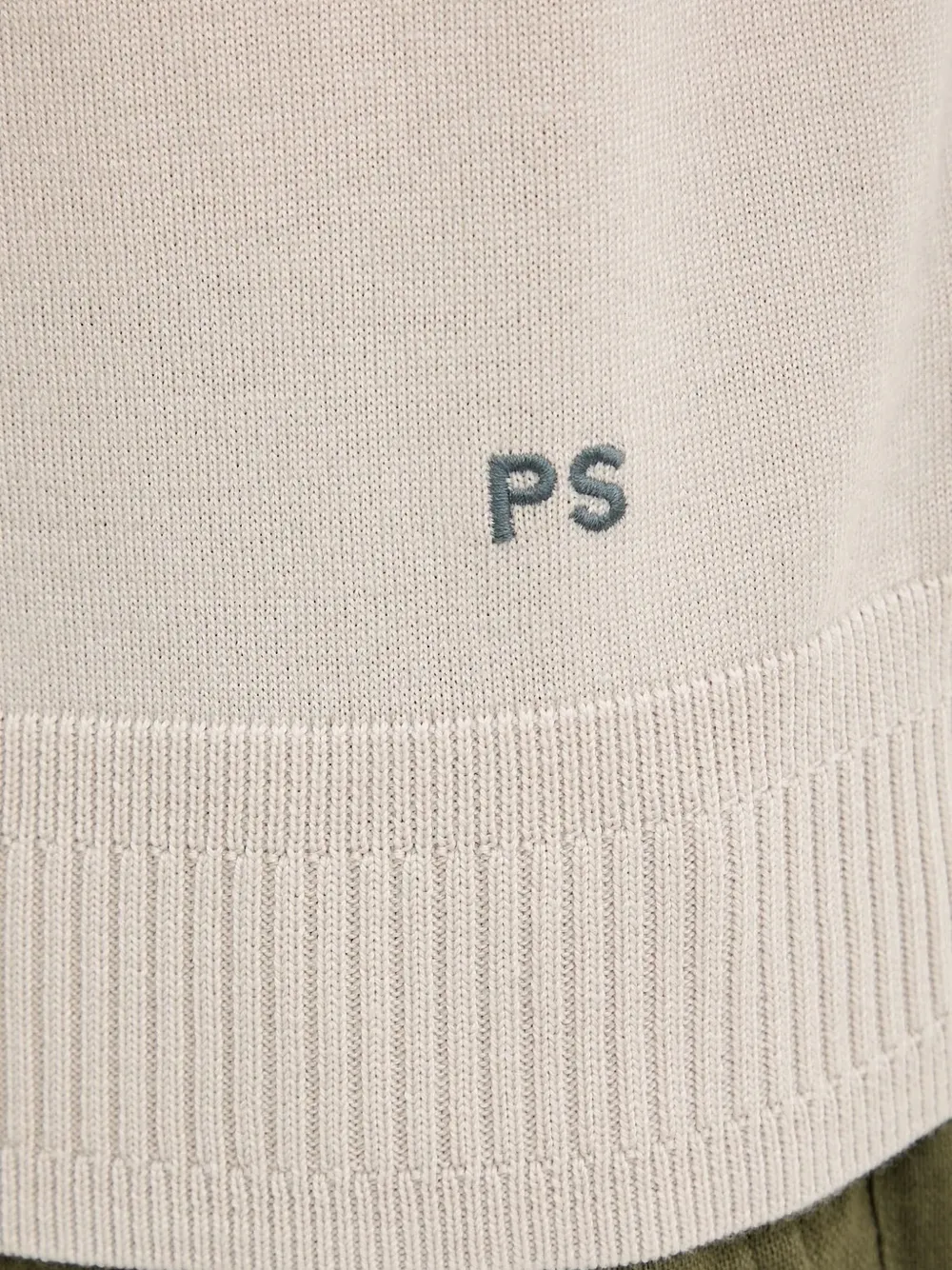 Ps By Paul Smith Ribbed Polo Shirt In White