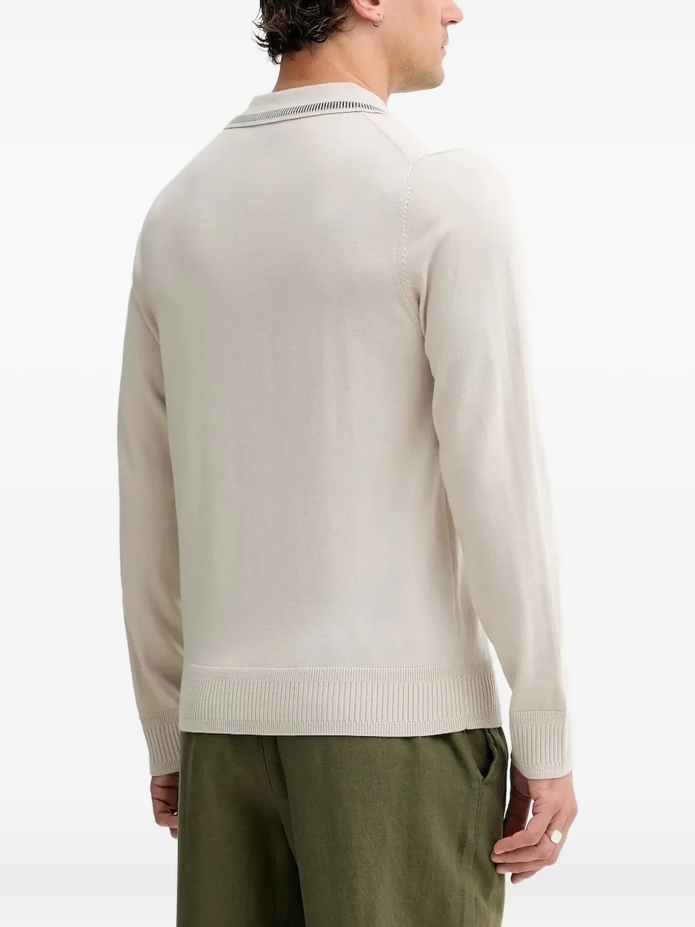 PS Paul Smith Geribbeld poloshirt - Beige