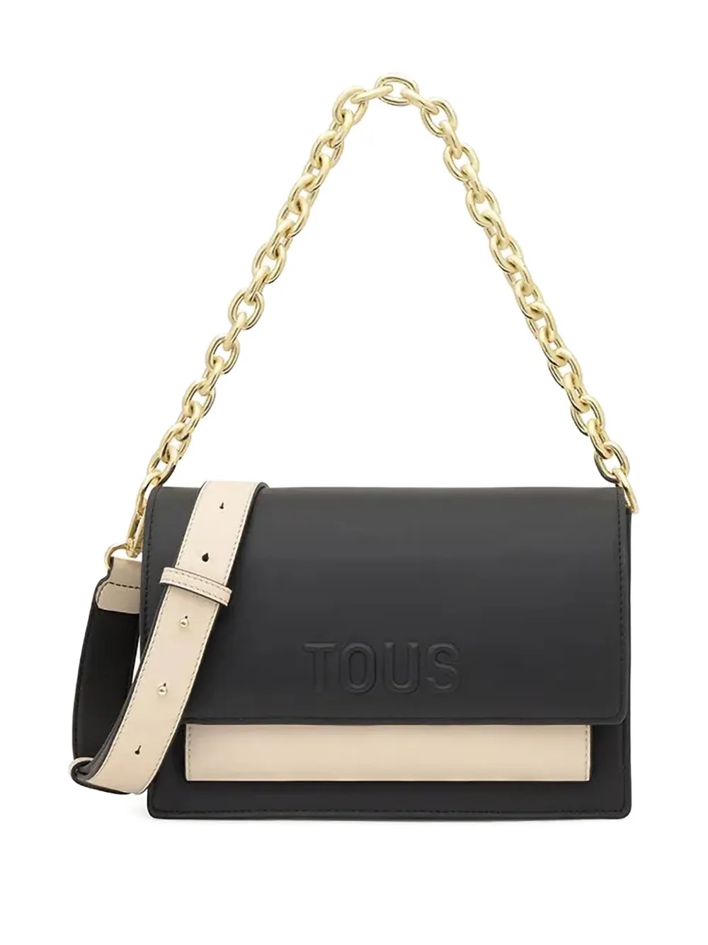 Tous Chain-strap Two-tone Cross Body Bag In Black