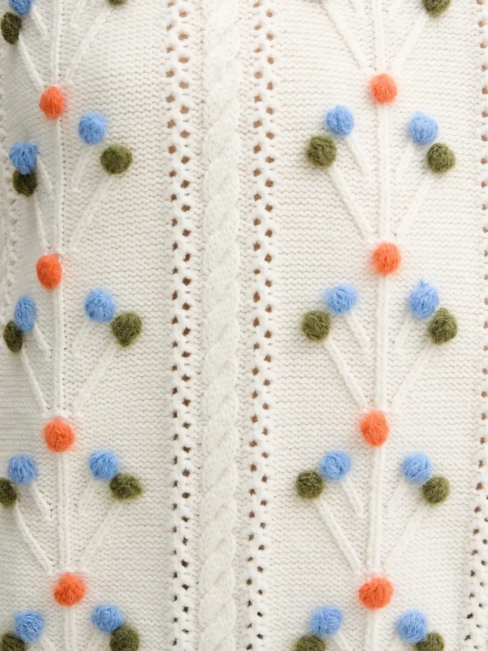 PS Paul Smith cable-knit pom-pom vest Wit