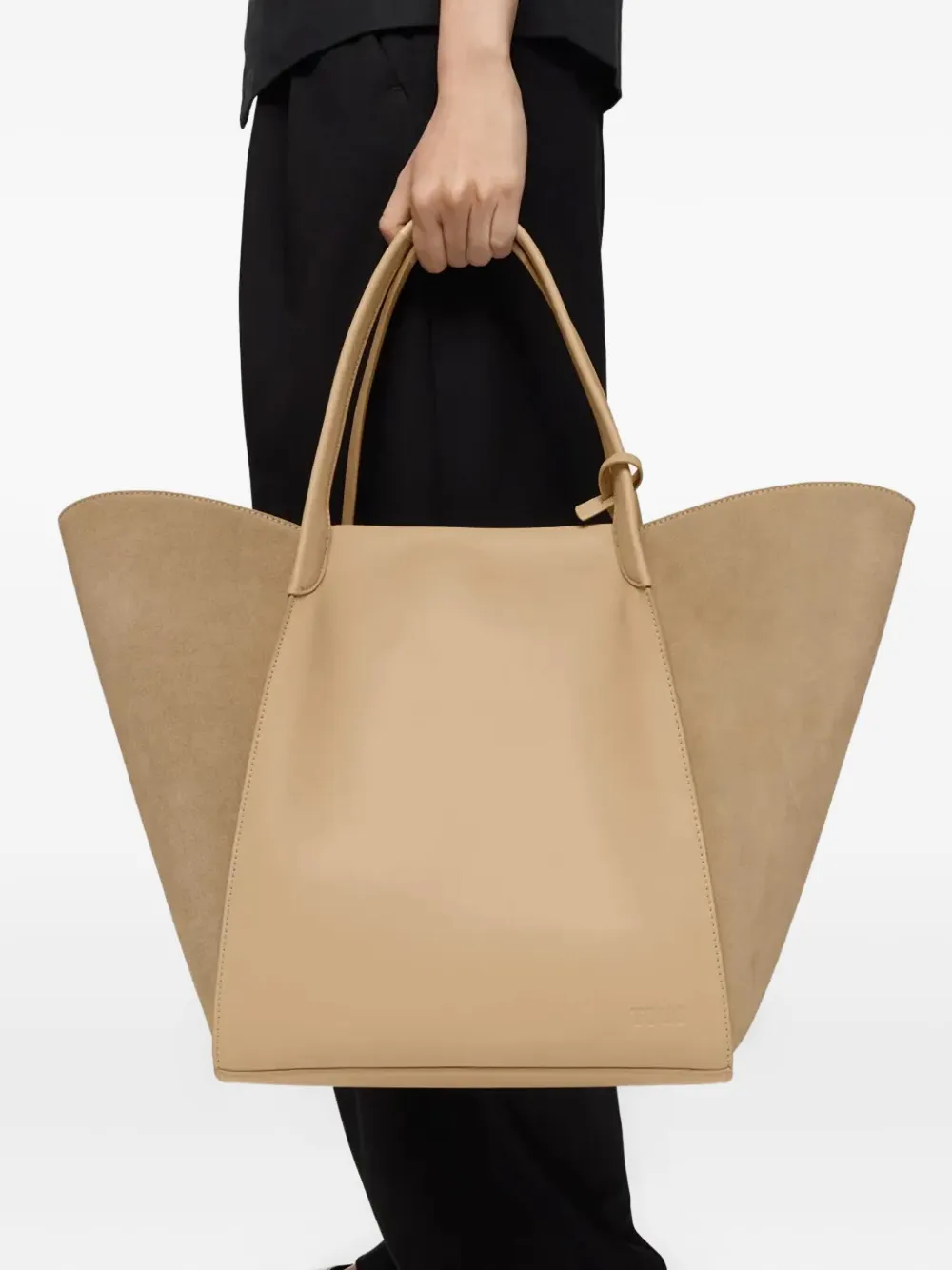 TOUS Tulip suede-leather tote bag - Beige