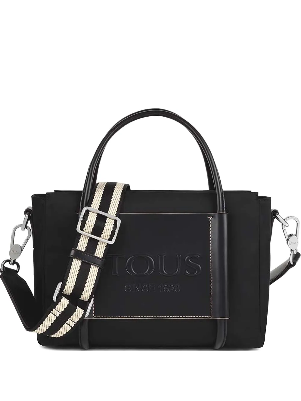 leather-panel satchel
