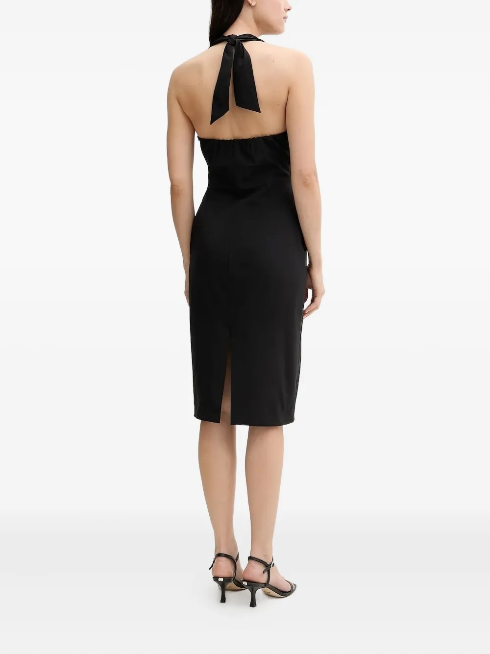 Sisley Midi-jurk met halternek Zwart