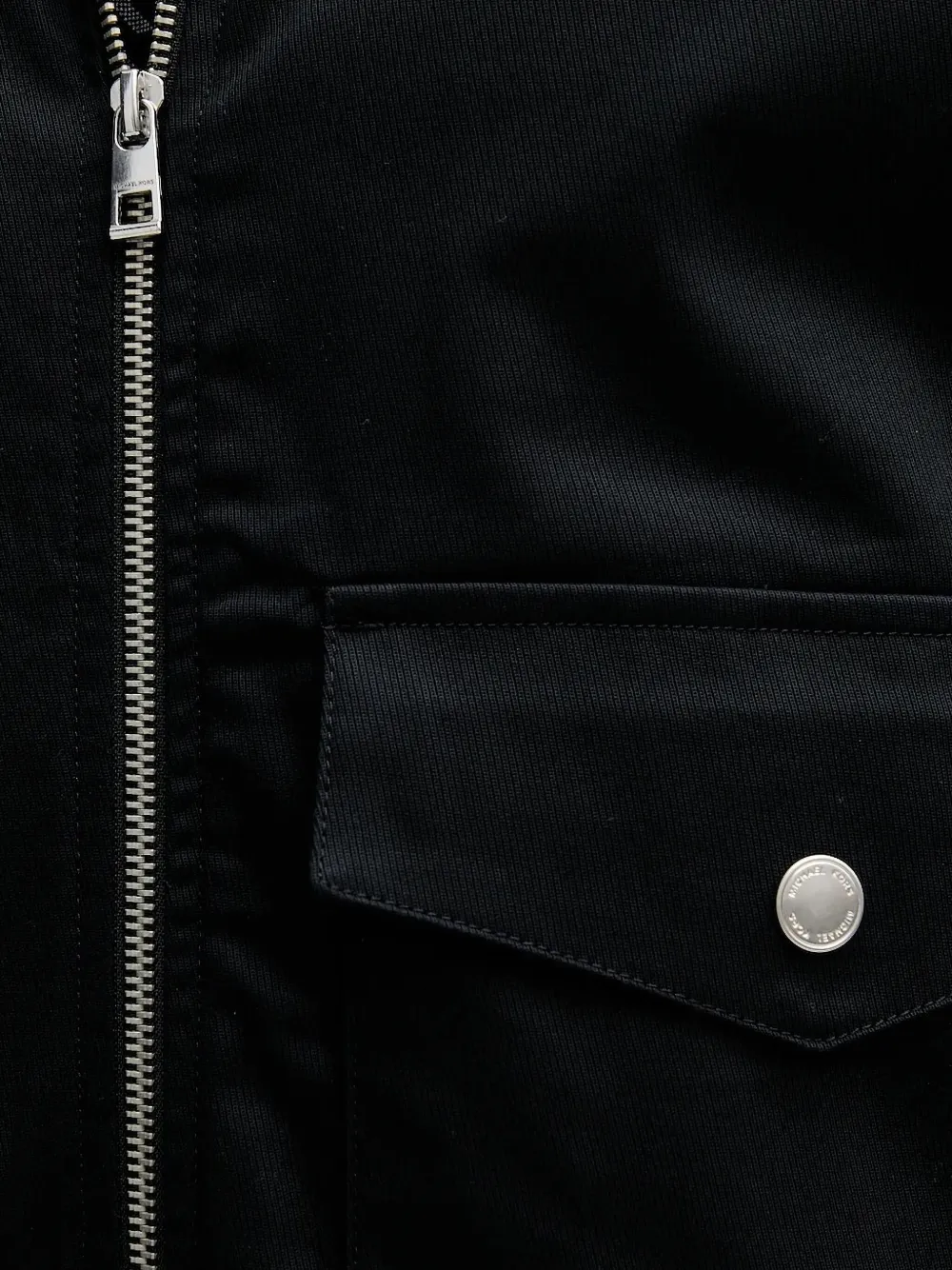 Michael Kors zip-fastening patch-pocket jacket Zwart