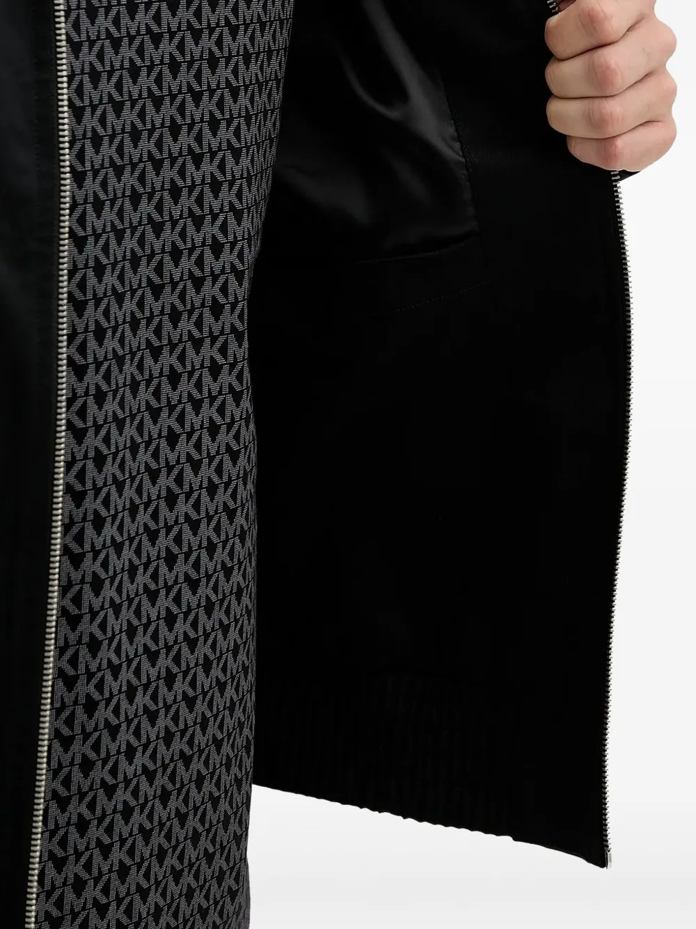 Michael Kors zip-fastening patch-pocket jacket Zwart