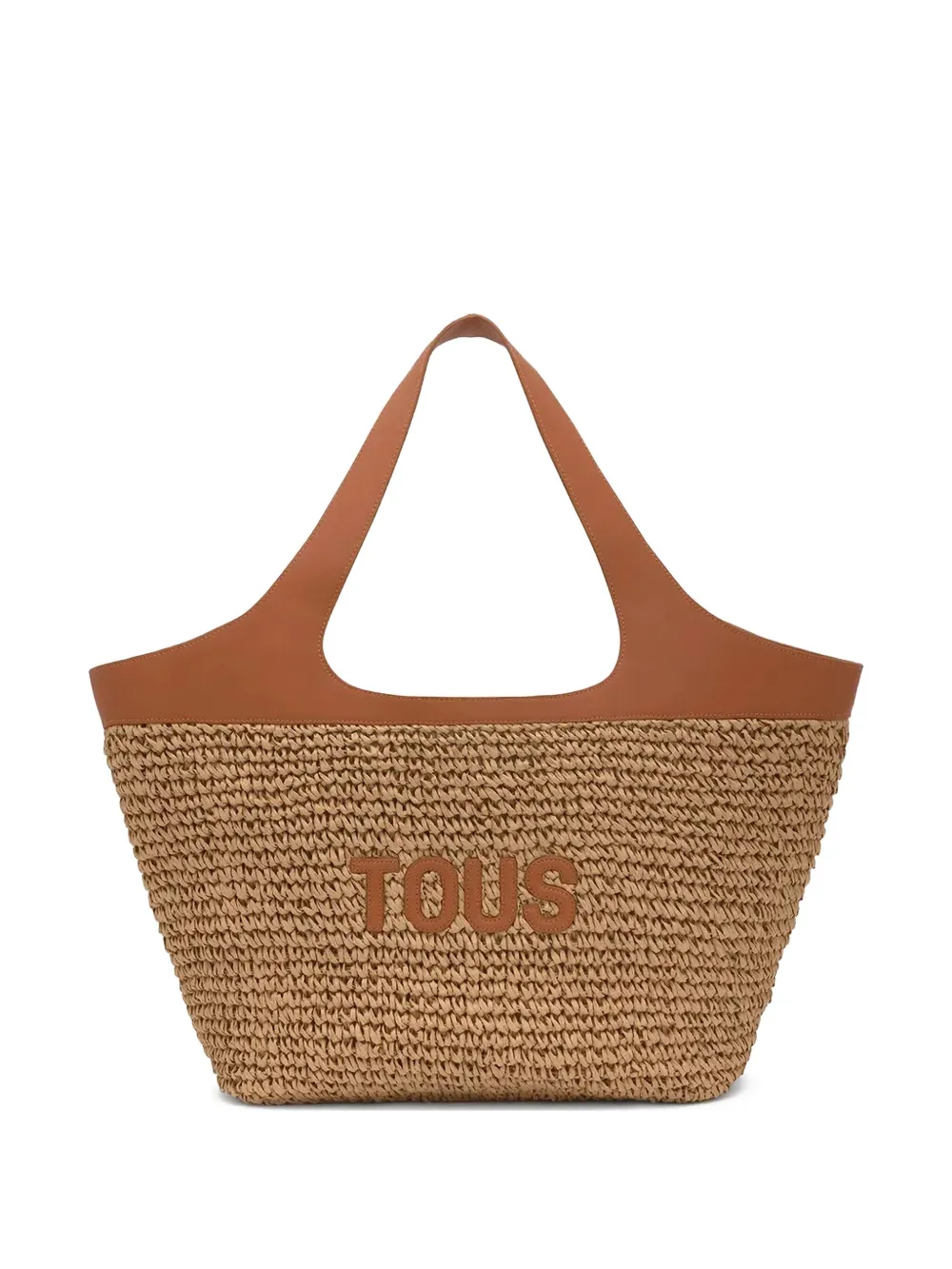 Tous Large Lirio Rafia Tote Bag In Brown
