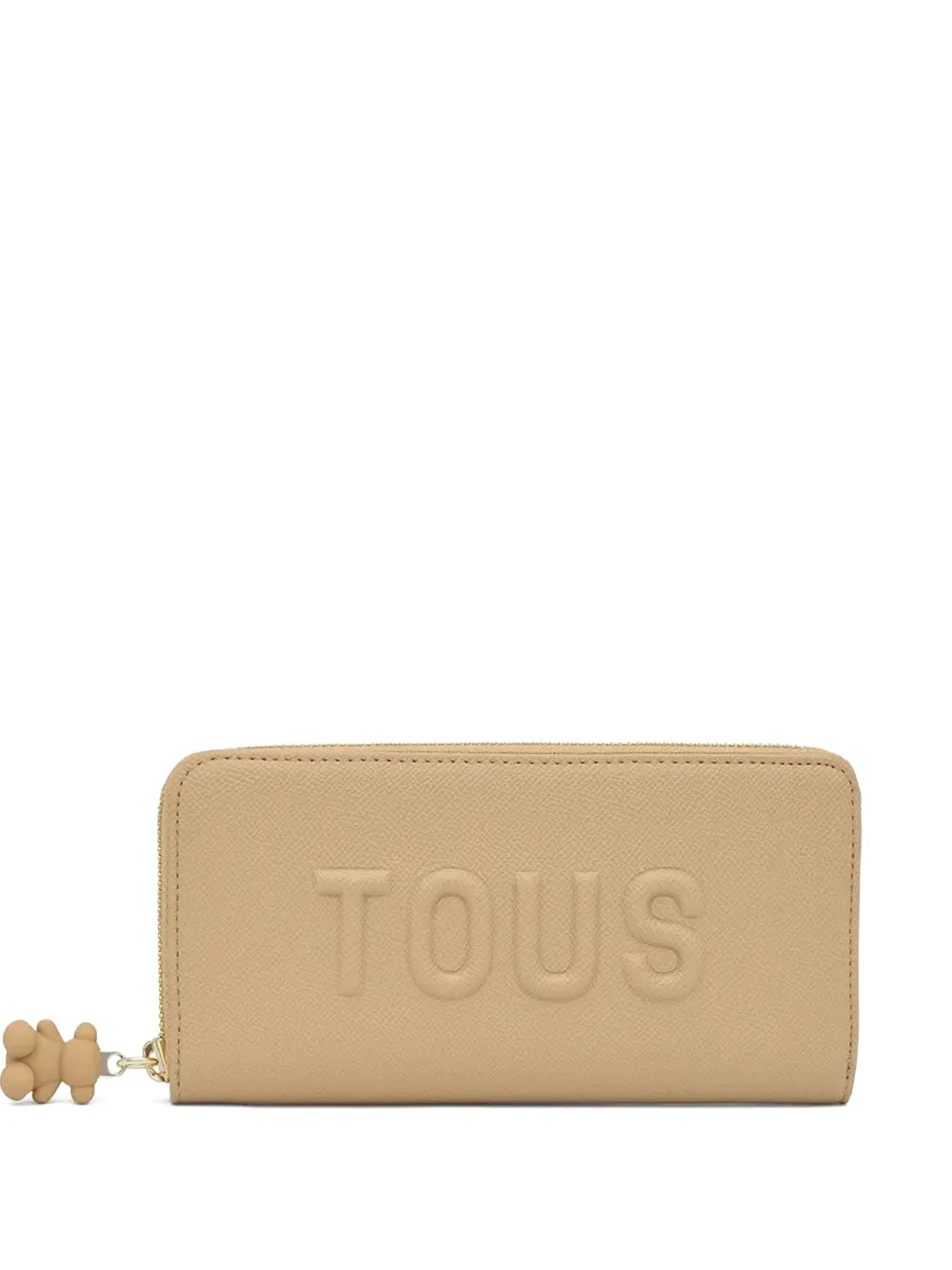 logo-embossed zip-around wallet