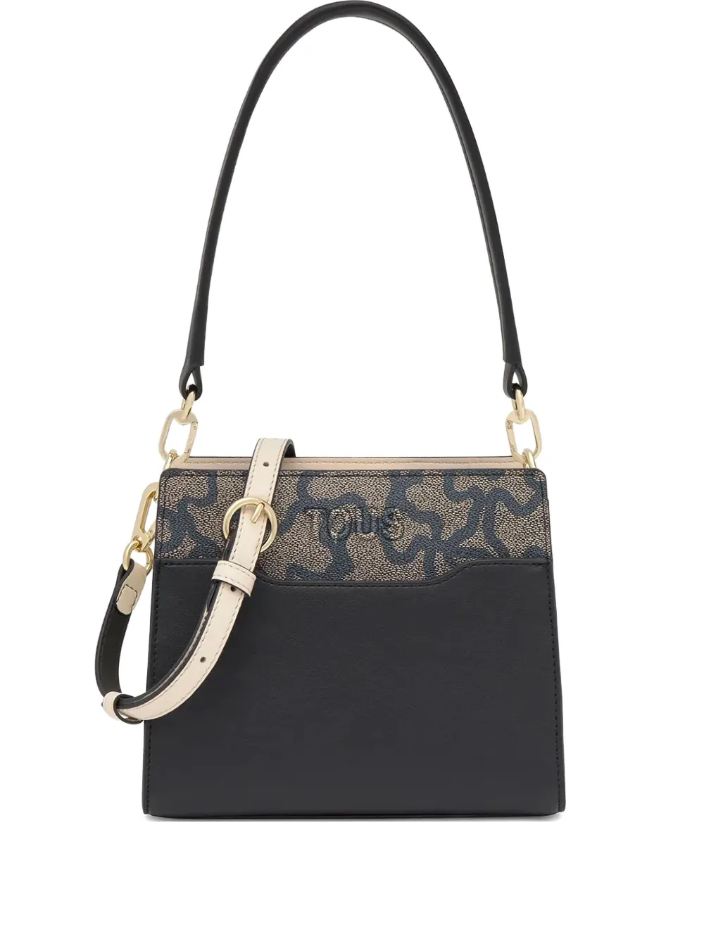 Tous Logo-print Leather Cross Body Bag In Black