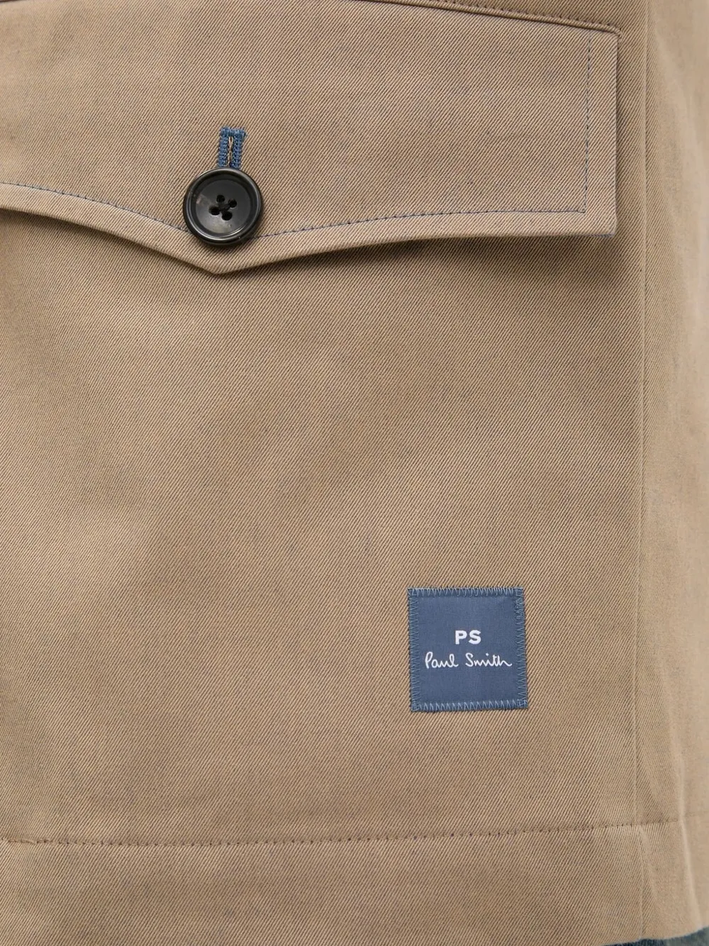 PS Paul Smith zip-detail flap-pocket jacket Beige