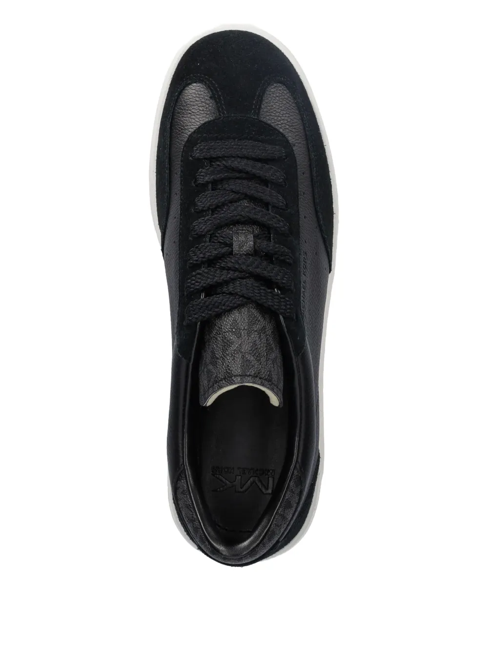 Michael Kors Wilton leather-suede sneakers Black