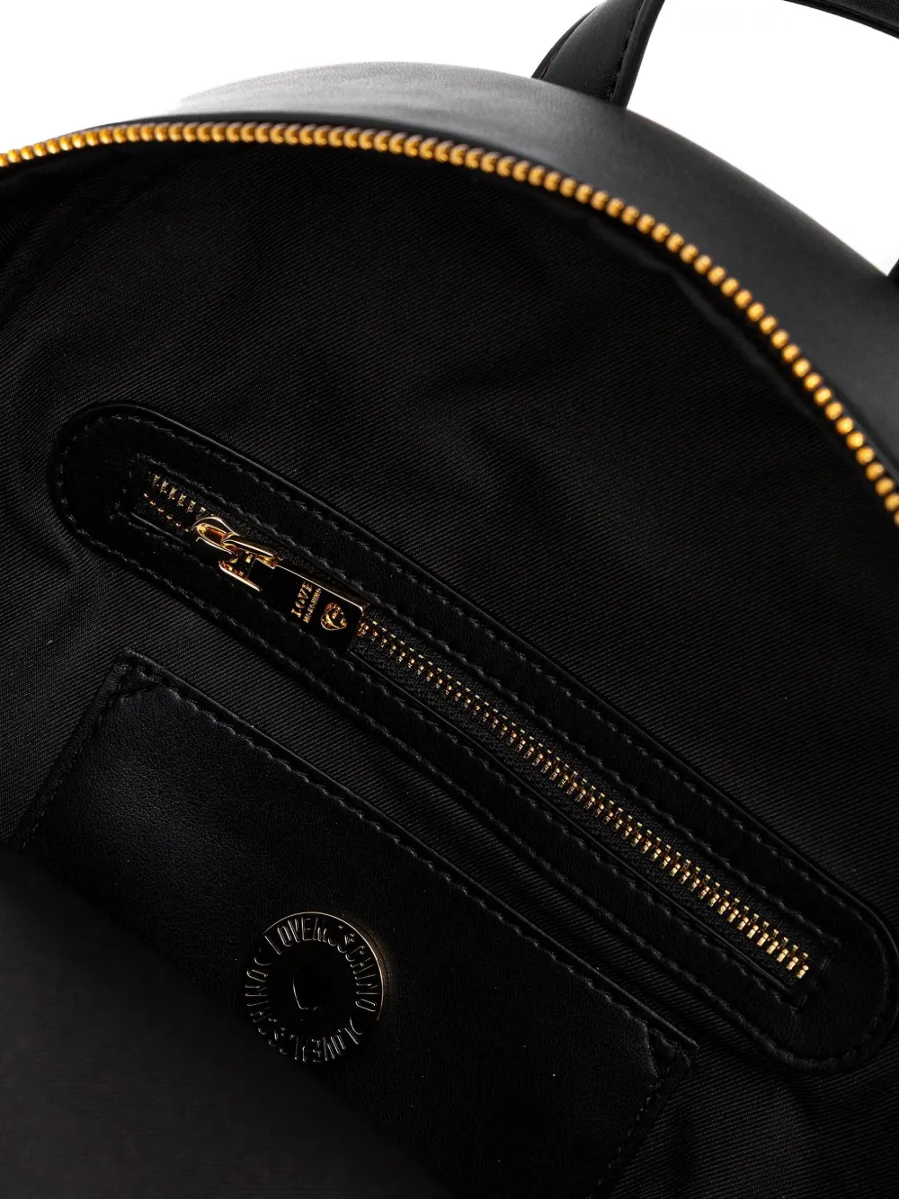 Love Moschino Rugzak met logoplakkaat Zwart