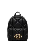 Love Moschino quilted logo-plaque backpack - Black