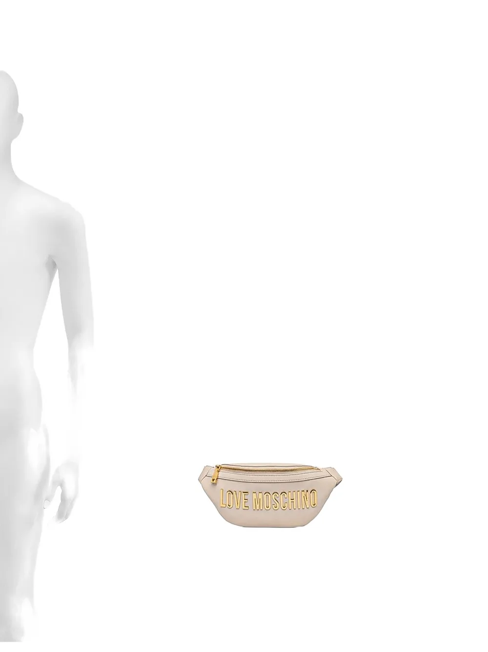 Love Moschino Heuptas met logoplakkaat Beige