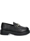 Love Moschino heart platform loafers - Black