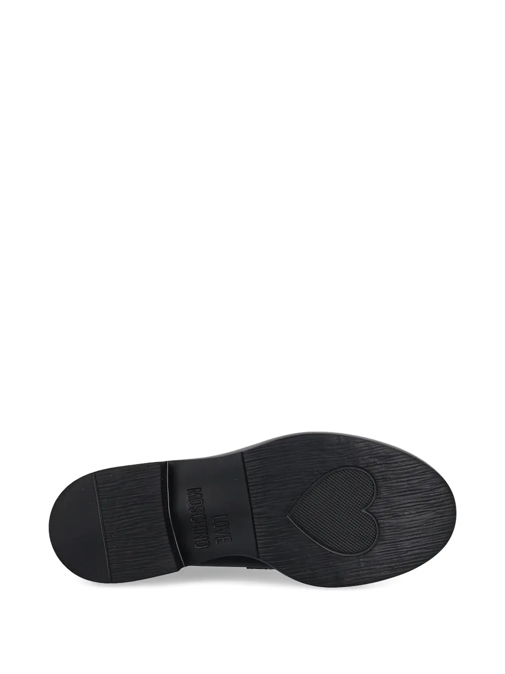 Love Moschino Loafers met plateauzool en hart Zwart