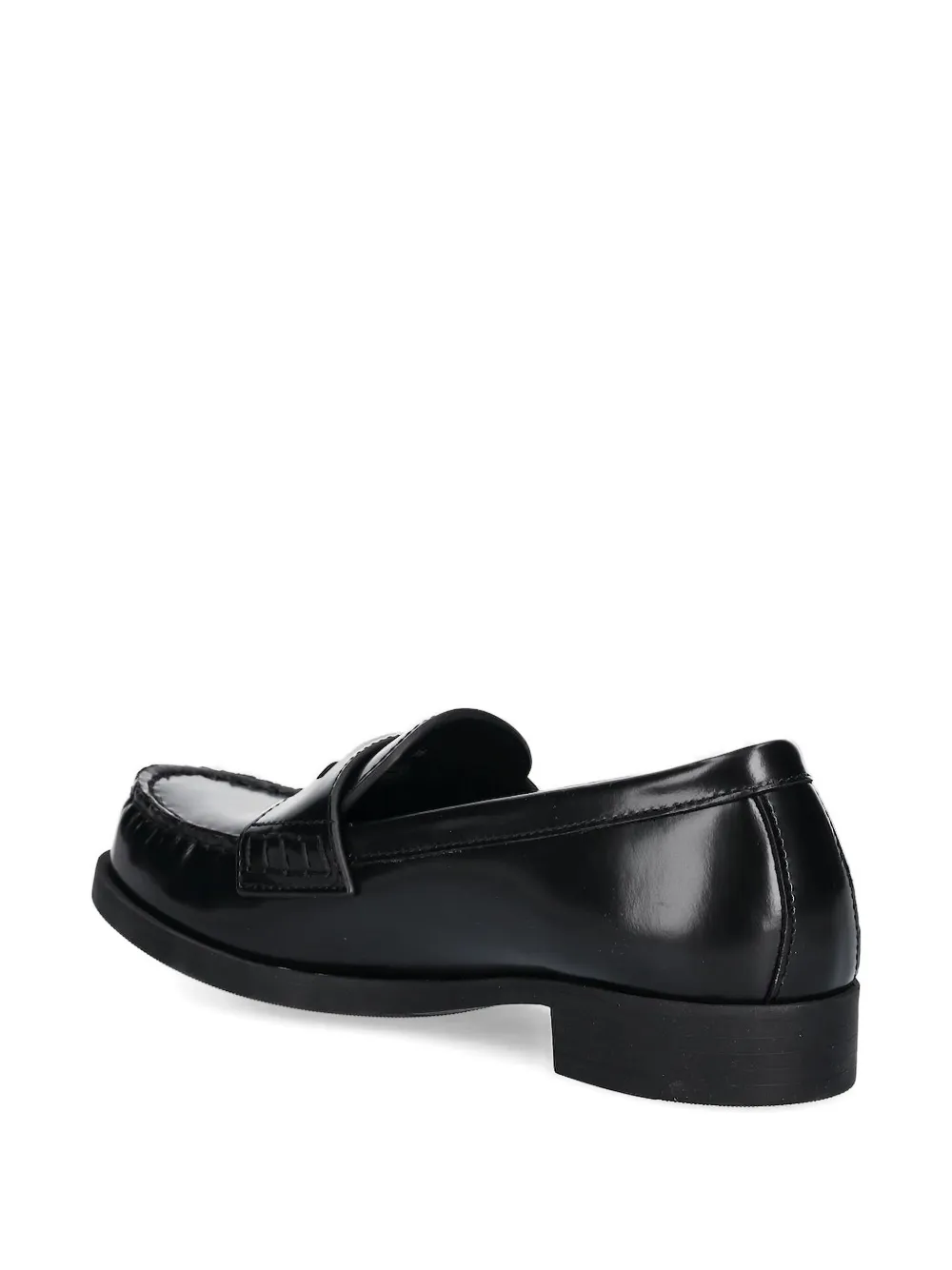 Love Moschino leather penny loafers Black