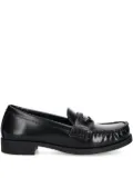 Love Moschino leather penny loafers - Black