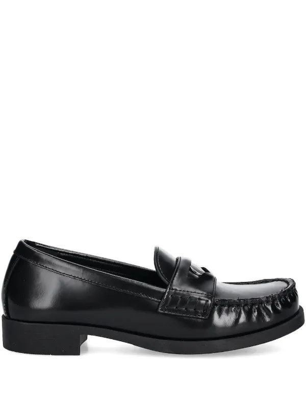 Love Moschino Leather Penny Loafers Black FARFETCH PH