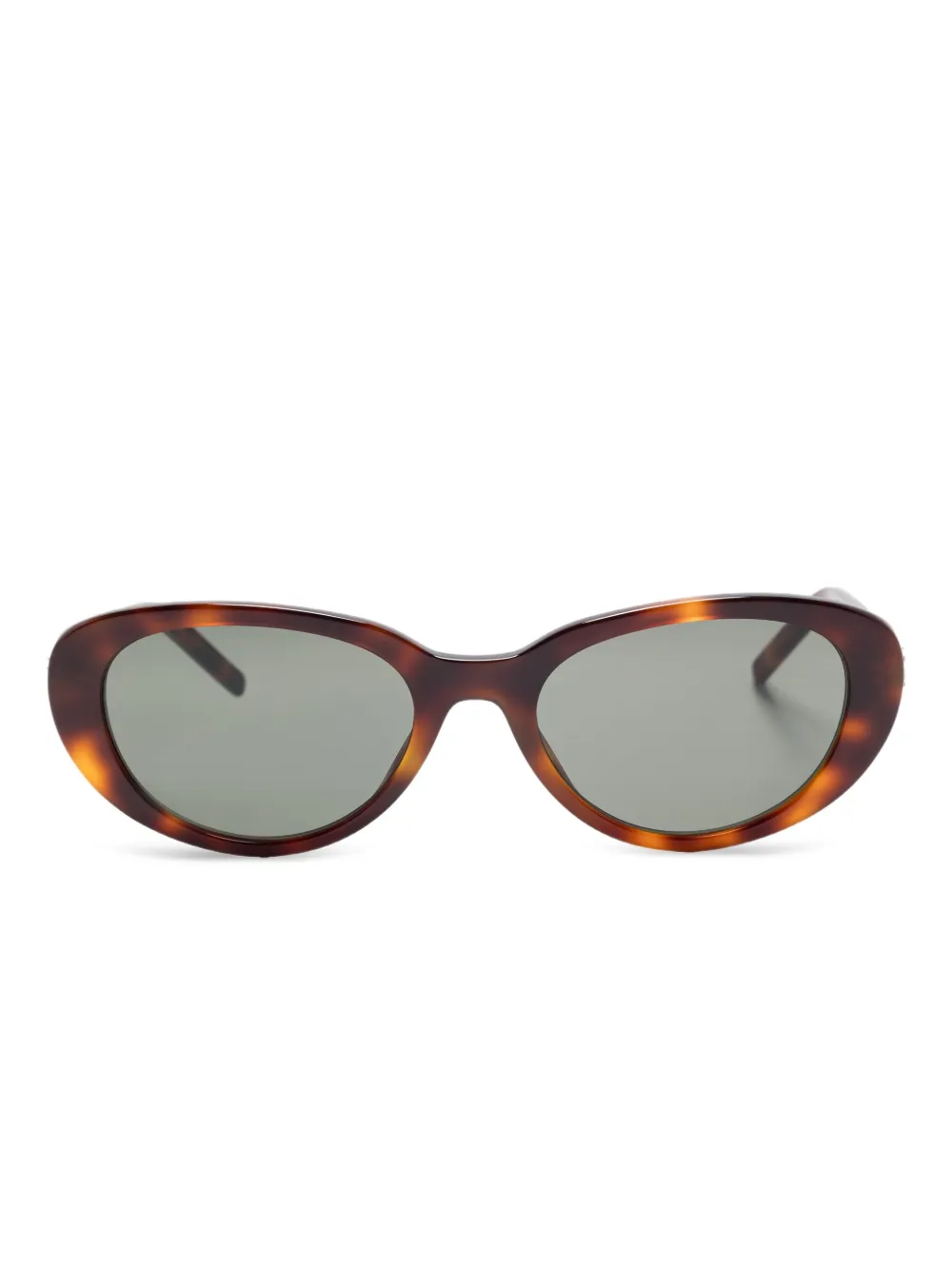 Saint Laurent Eyewear Occhiali da sole ovali - Marrone