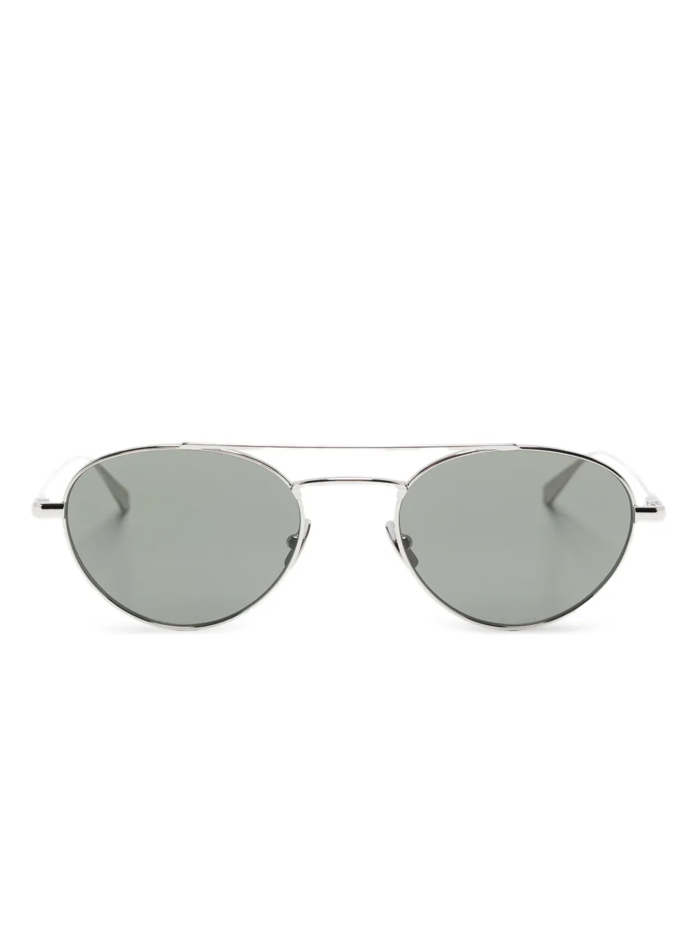 Saint Laurent Eyewear Zonnebril met rond montuur Zilver