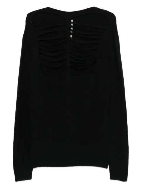 Rick Owens LS 컷아웃 프런트 스웨터