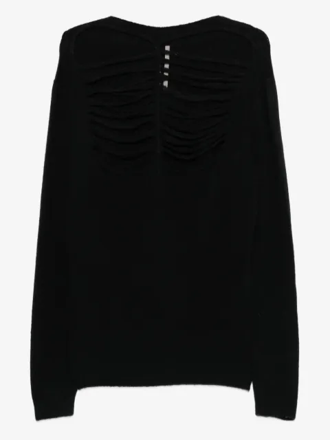 Rick Owens Ls cut-out front sweater
