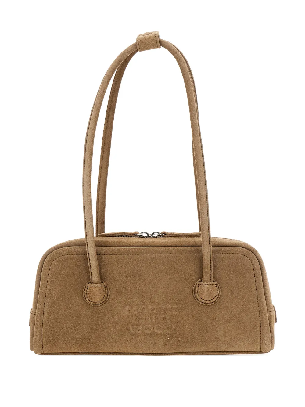 Soft suede top-handle bag