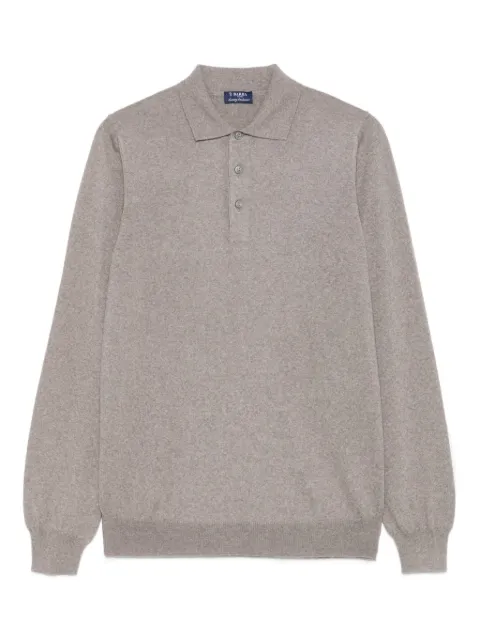 Barba long-sleeve polo shirt
