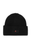 Peuterey ribbed-knit logo beanie hat - Black