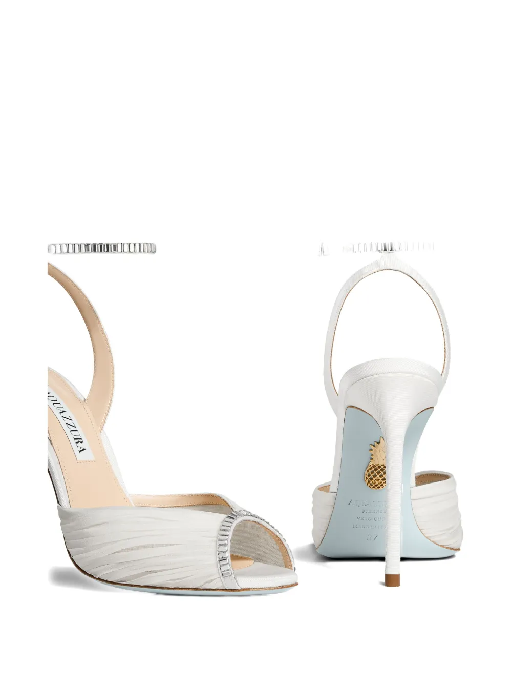 Aquazzura 105 Be Mine sandals White