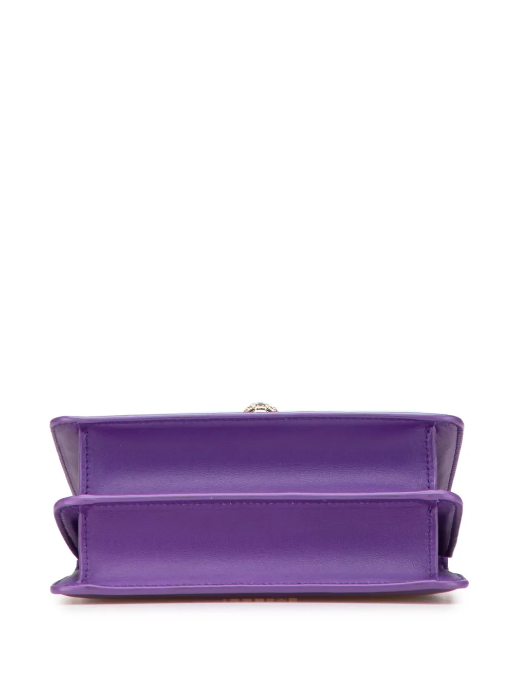 Pre-owned Bvlgari 2021-2025 Small Leather Serpenti Forever Maxi Chain Satchel In Purple