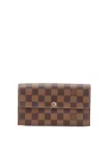 Louis Vuitton Pre-Owned 2008 Damier Ebene Sarah Wallet long wallets - Brown
