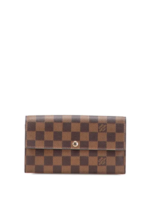 Louis Vuitton Pre-Owned 2008 Damier Ebene Sarah Wallet long wallets