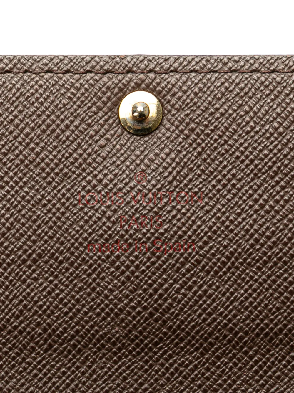 Pre-owned Louis Vuitton 2008 Damier Ebene Sarah Wallet Long Wallets In Brown