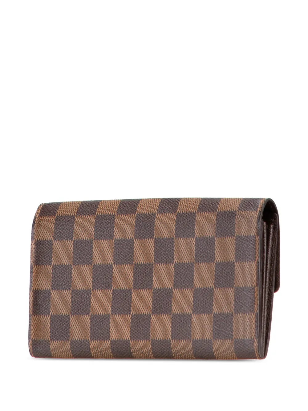 Pre-owned Louis Vuitton 2008 Damier Ebene Sarah Wallet Long Wallets In Brown