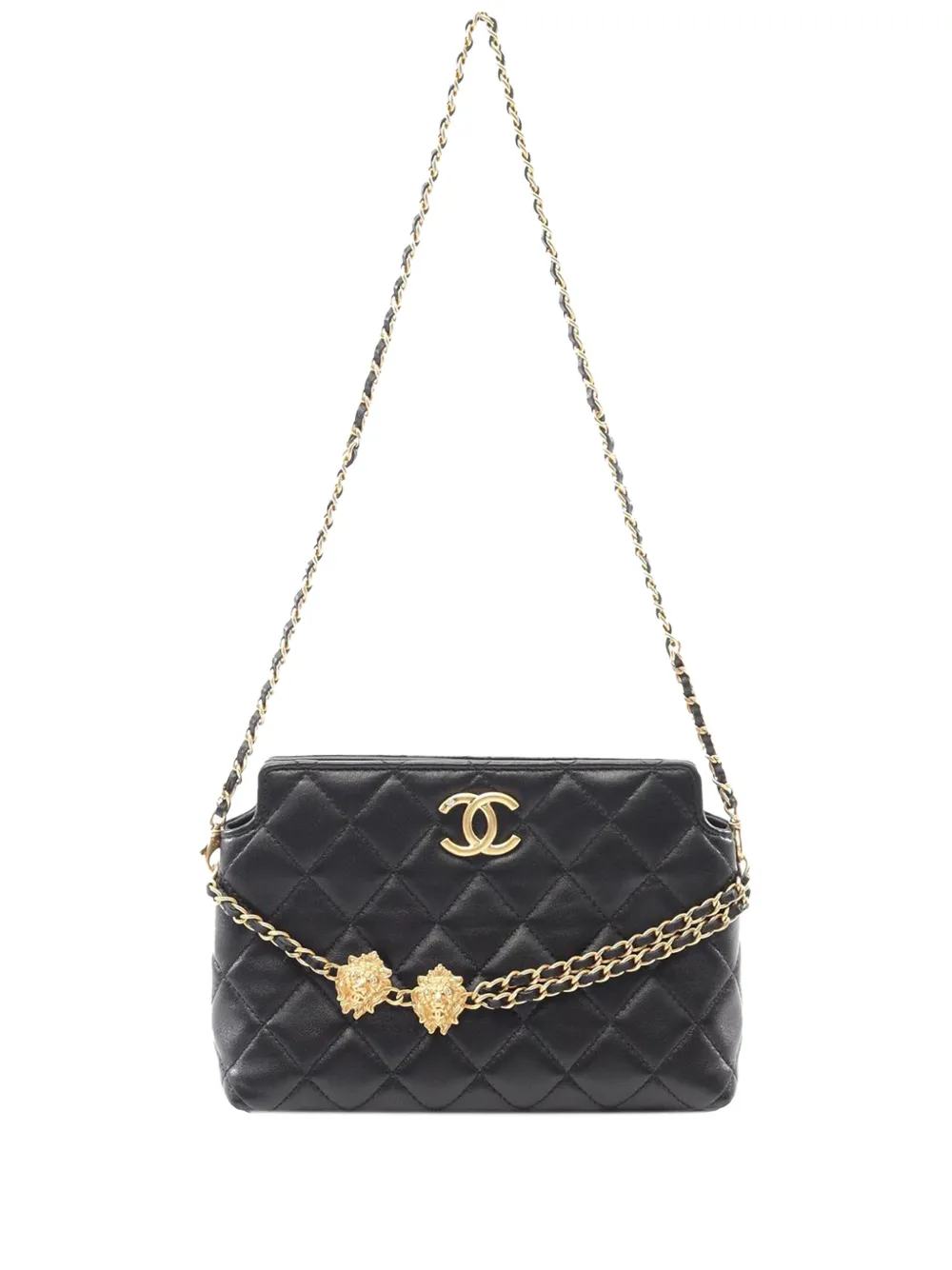 CHANEL Pre-Owned 2021-2025 Quilted Lambskin Leo shoulder bag | Black | Image 1