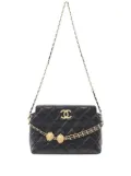 CHANEL Pre-Owned 2021-2025 Quilted Lambskin Leo shoulder bag - Black