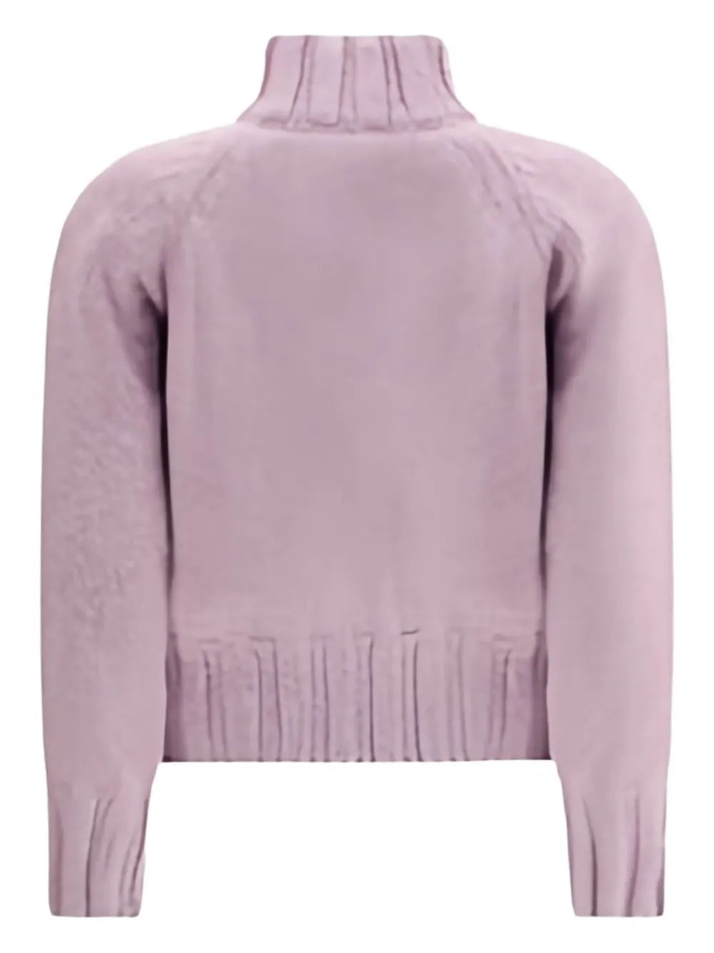 Magda Butrym high-neck zip-front cardigan Roze